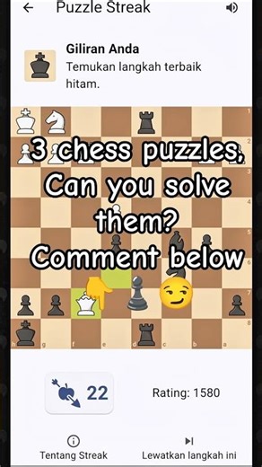 3 chess puzzles, Can you solve them? Comment below 👇♟️😏