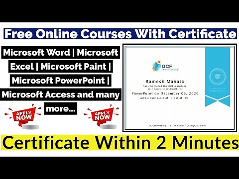 Microsoft Office Free Certification | Ms Word | Ms Excel | Ms PowerPoint | Free Certificate