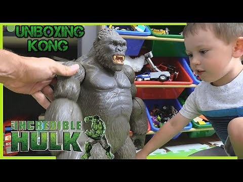 Pretend Play Kong Skull Island Unboxing King Kong Giant Action Toy Comes Alive