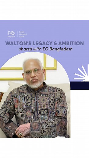 S.M. Shamsul Alam, Chairman of Walton Hi-Tech Industries PLC, shares his inspiring journey with EO Bangladesh — from starting with basic electric appliances to leading innovations in electric vehicles and lithium battery manufacturing. He wishes EO Bangladesh all the best for this impactful initiative! #EOBangladesh #WaltonLegacy #InnovationLeadership #Entrepreneurship #EVRevolution #LithiumBattery #BusinessInspiration #SMShamsulAlam #MadeInBangladesh | EO Bangladesh