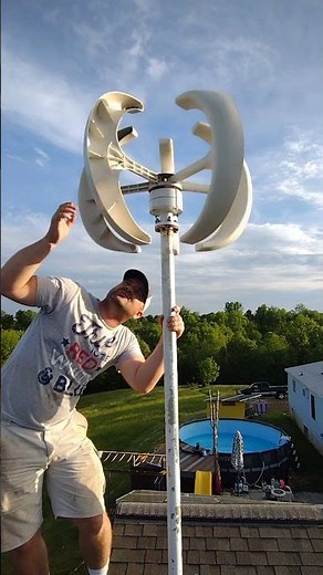 This is a VAWT (vertical axis wind turbine).