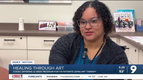 Art therapy group at CODAC sketching a path toward healing