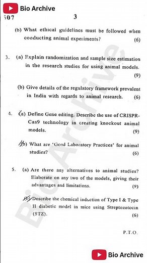 BSc. (Hons.) Zoology Semester 7 PYQs | DSC-19 Animal Model and Experimentation | DU Dec 2025 | NEP
