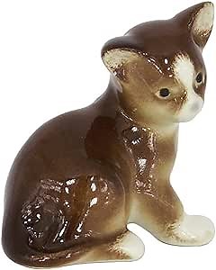 Kitten Brown Lomonosov Porcelain Collectible Figurine