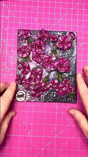 Painting a Polymer Clay Journal Cover | Full Process & Transformation #shorts