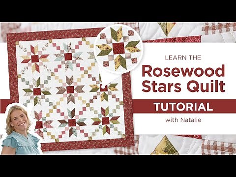 Jelly Roll Friendly Quilt | Rosewood Stars with Natalie Doan