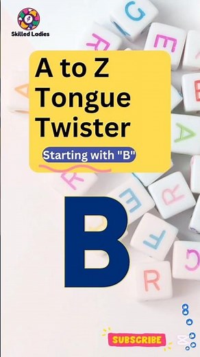 A to Z Tongue Twister – Tongue Twister with Letter B (British vs American) #shorts #pronunciation