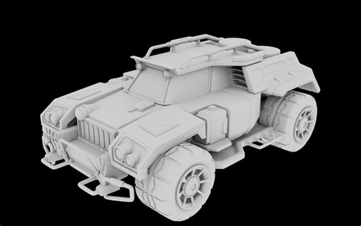 【Maya建模】2个小时教会你肝建模作业，概念游戏载具建模案例思路详解，maya新手练习案例，附模型源文件