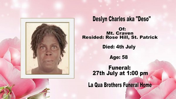 Death Announcement 21st July 2023 “Wishing you peace and strength during this difficult time.”Our heartfelt condolences. | GBN Grenada Broadcasting Network | Facebook