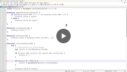 Simple Calculator in HTML, CSS, JS | RANPARIYA VARUN