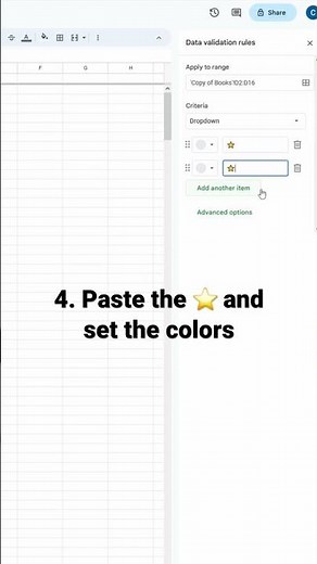 How to set a 5-Star rating in Google Sheets! 🥳 #googlesheets #spreadsheet #excel #exceltips
