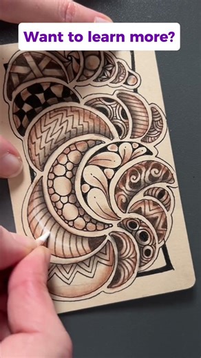 Learn Molygon, a Zentangle®️ pattern. Full tutorial on my channel. #zentangle