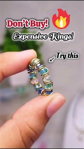 Don’t Buy Expensive Rings! ❌💍 Make This Sparkly DIY Instead 😍✨#HandmadeJewelry #JewelryHack