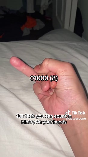 and with both hands you can count up to 1023! (1111111111) #interesting #binary #counting #math
