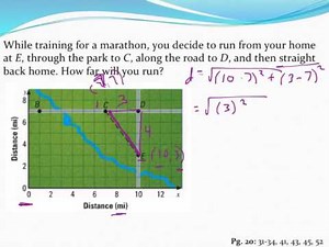 Using the Distance Formula Word Problem