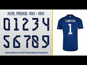 Tipografia Real Madrid 2021 - 2022 Real Madrid Font 2021 - 2022