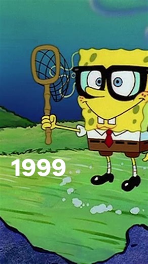 time goes by so fast when you're a sponge 🧽 #timeflies #spongebob #2000s #90s #nostalgia #thenandnow