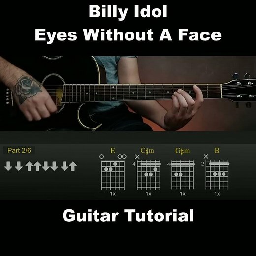 Billy Idol - Eyes Without A Face | Easy Guitar Lesson Tutorial with Chords/Tabs and Lyrics
