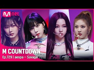 [aespa - Savage] Comeback Stage | #엠카운트다운 EP.729 | Mnet 211014 방송