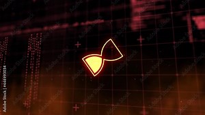 Animation of egg timer icon over data processing