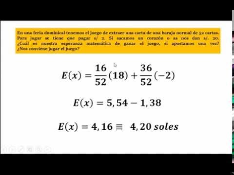 ESPERANZA MATEMATICA-PROBLEMAS RESUELTOS
