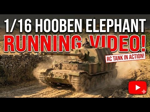 Hooben 1/16 Elefant RC Tank | Mud Run & Sound Test (Clark Board + Atak Zimmerit)