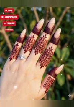 finger mehandi designs #stylish #beautful #fingerhenna @RehanaSRK