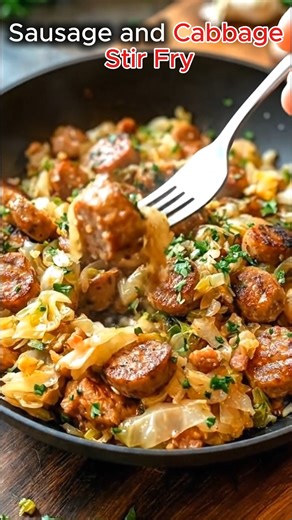 Easy Sausage and Cabbage Stir Fry (30-Minutes) | Recipes sophia