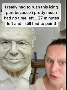 23K views · 533 reactions | I set myself a Great British Bake Off style challenge to make a realistic bust cake of David Attenborough in less than 3 hours  How do you think I did? | Lara Cakes | Facebook