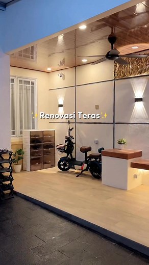 753K views · 12K reactions | Masyaallah tabarakallah ✨ Iseng-iseng coret design bikin teras sendiri. Perdana juga nyari bahan-bahan modal list yang di butuhkan tukang karena tukang cuma pakai jasa pengerjaanya aja. Memakan waktu 3 minggu dengan 2 tukang, alhamdulillah biidznillah selesai juga renovasi teras setelah 5 tahun di tempatkan rumahnya. Vidio by ig@mayaastuty | Rumah Idaman | Facebook