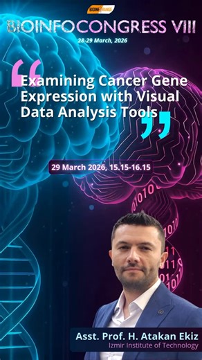 Bioinforange on Instagram: "#BIOINFOCONGRESS VIII kapsamında, 29 Mart 2026 tarihinde 15.15–16.15 saatleri arasında Sayın Asst. Prof. H. Atakan Ekiz, “Examining Cancer Gene Expression with Visual Data Analysis Tools” başlıklı konuşmasını gerçekleştirecektir. Kongremiz ücretsiz ve çevrimiçi olarak Bioinforange YouTube kanalında yayınlanacaktır. ENG: As part of #BIOINFOCONGRESS VIII, Asst. Prof. H. Atakan Ekiz will deliver a talk entitled “Examining Cancer Gene Expression with Visual Data Analysis