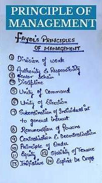Principle of management class 12 | Fayol’s principles of management | business studies