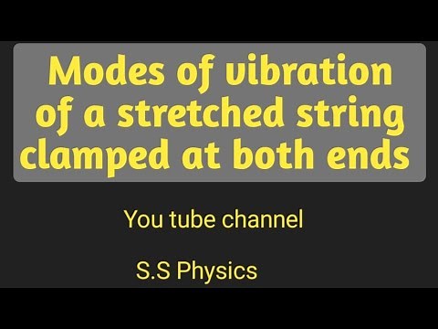 Modes of vibrations of a stretched string clamped at both ends