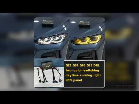 fOR BMW G22 G23 G26 G80 G82 M3 M4 i4 Series DRL RGB Yellow & White LED Panel Daytime running lights