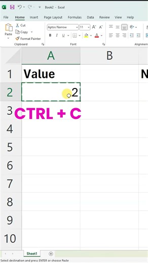 Excel Magic Trick — Multiply Without Formula! 💡#Shorts