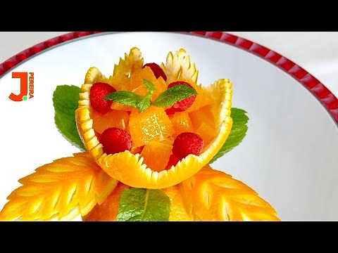 How to CUT ORANGE CREATIVELY | Fruit Art for Beginners
