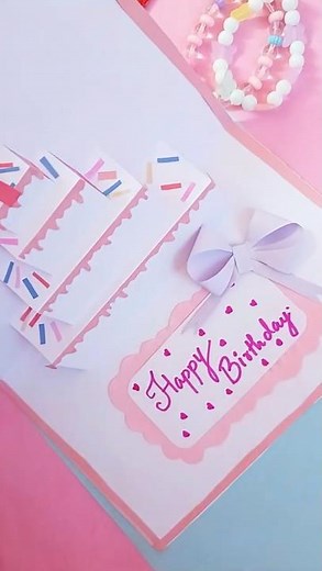 Quick & Easy Pop Up Birthday Card 🎂| Handmade DIY Greeting Idea😍 #trending #birthday #cards #viral