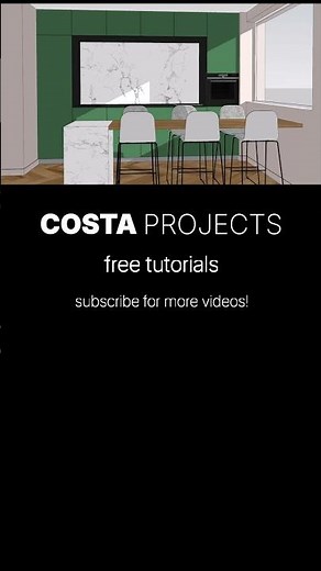Complete SketchUp Kitchen Project from Start to Finish #sketchup #3ddesign