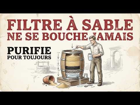 Votre filtre à eau va se boucher le système de filtration au sable médiéval qui purifie pour toujour