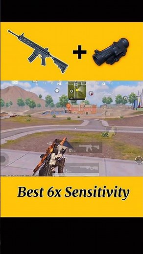 6X Zero Recoil sensitivity |6x no Recoil Spray | 6x Zero Recoil Sensitivity with Gyroscope #shorts