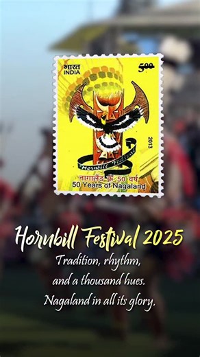 Celebrating the vibrant Hornbill Festival 2025 in Nagaland - a grand showcase of the state’s rich traditions and cultural heritage! Hon’ble Union Minister of Communications and Development of North Eastern Region, Shri Jyotiraditya M. Scindia, joined the celebrations, highlighting the spirit of unity and diversity. India Post celebrates Nagaland’s rich cultural legacy through its beautiful stamps that depict the state’s vibrant heritage. (India Post, philately, Hornbill Festival 2025, MDoNER, Jy