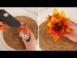 DIY Fall Leaf Rose! Simple Paper Cup Trick That Looks GORGEOUS