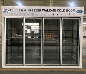 [Hot Item] Glass Door Cold Room Commercial Display Walk in Cooler Freezer with Beer Cave