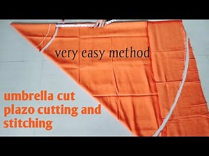 beginners special:-umbrella cut/ plazo cutting and stitching/घेरदार प्लाजो/cutting and stitching!how