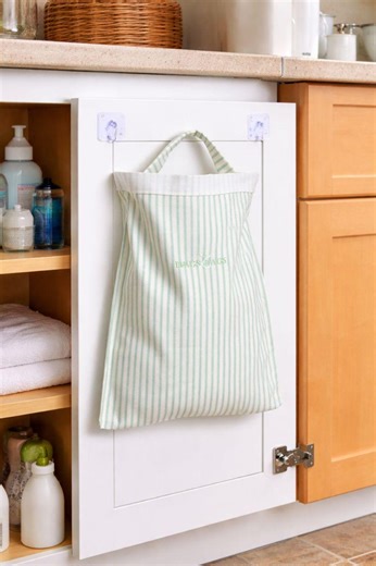 Complete Set Kitchen Laundry Rag Bag With Five 100% Cotton Regs Hanging Holder Under Sink - Etsy