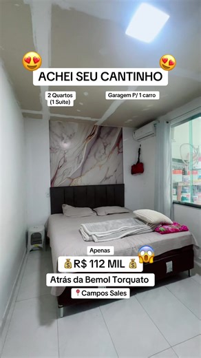 EXCELENTE CASA 🏡 TERRENO 8x10 2 QUARTOS SENDO 1 SUÍTE SALA COZINHA GARAGEM FINO ACABAMENTO ESTRUTURA PRA LAJE 92993438902 📍CAMPOS SALES ATRÁS DA BEMOL #manaus #casaavenda