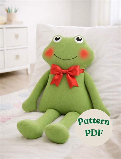 Frog Plush Sewing Pattern | PDF Download | Easy DIY Toy | Beginner-friendly - Etsy UK