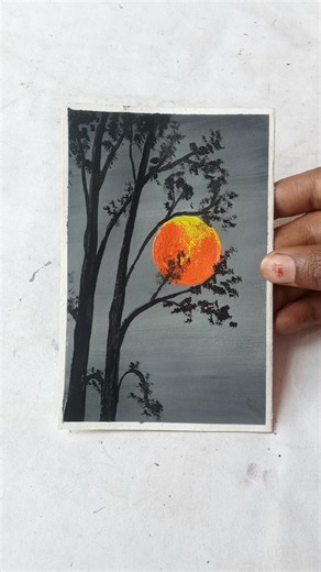 “The last glow of the day through the trees.”