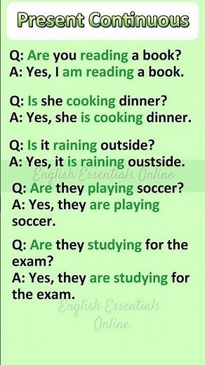 Present Continuous Questions & Answers | English Speaking Practice | Learn English