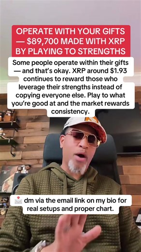 I pulled $89,700 from XRP using my setup by operating within my strengths and teaching others to do the same. One of my students focused on what they excel at — reading structure and timing entries — and still closed $44,850 by leveraging their gifts instead of imitating others. XRP is real fire — price reacting while you stick to your strengths isn’t coincidence, it’s confirmation. My setup works because it allows traders to use their unique skills while following proven structure. Everyone has